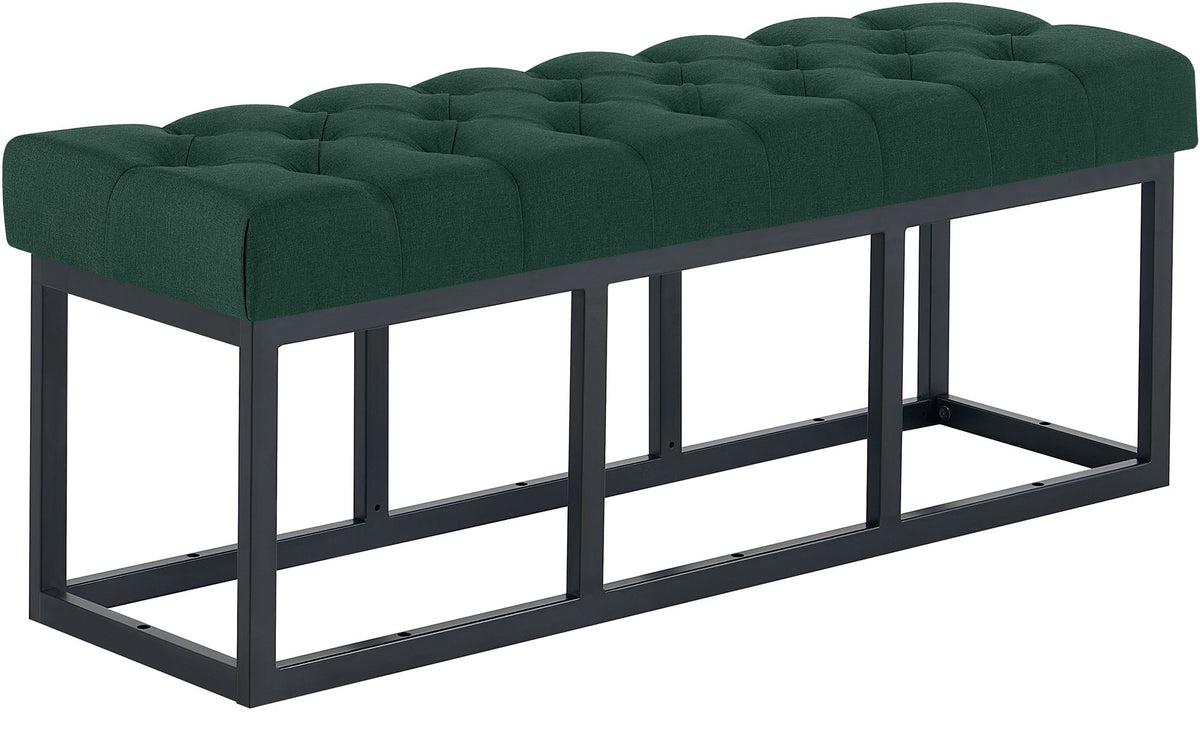 Zitbank Amun stof met zwart onderstel groen,120 cm grün