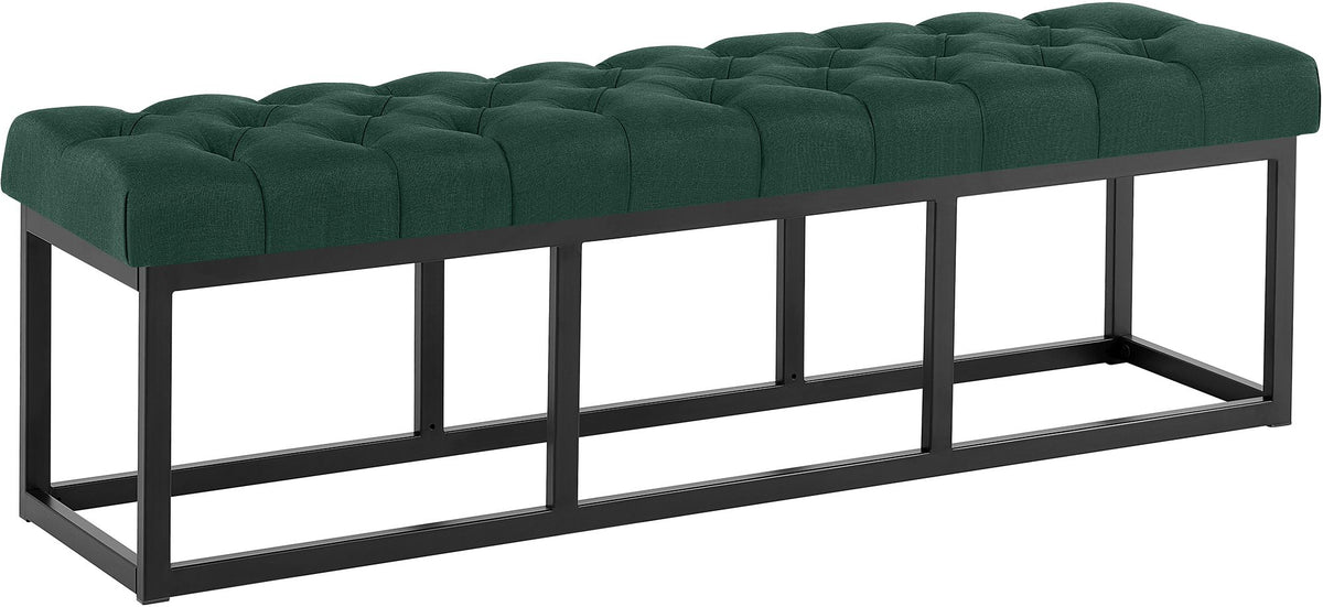 Zitbank Amun stof met zwart onderstel groen,150 cm grün