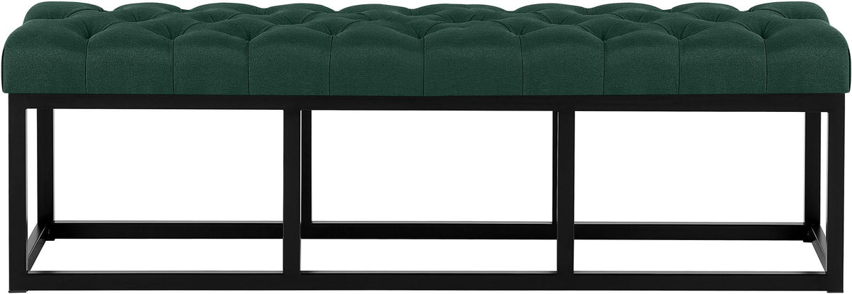 Zitbank Amun stof met zwart onderstel groen,150 cm grün