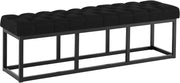 Zitbank Amun stof met zwart onderstel zwart,150 cm schwarz