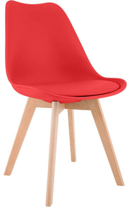 Eetkamerstoel Linares rood,Kunststof rot