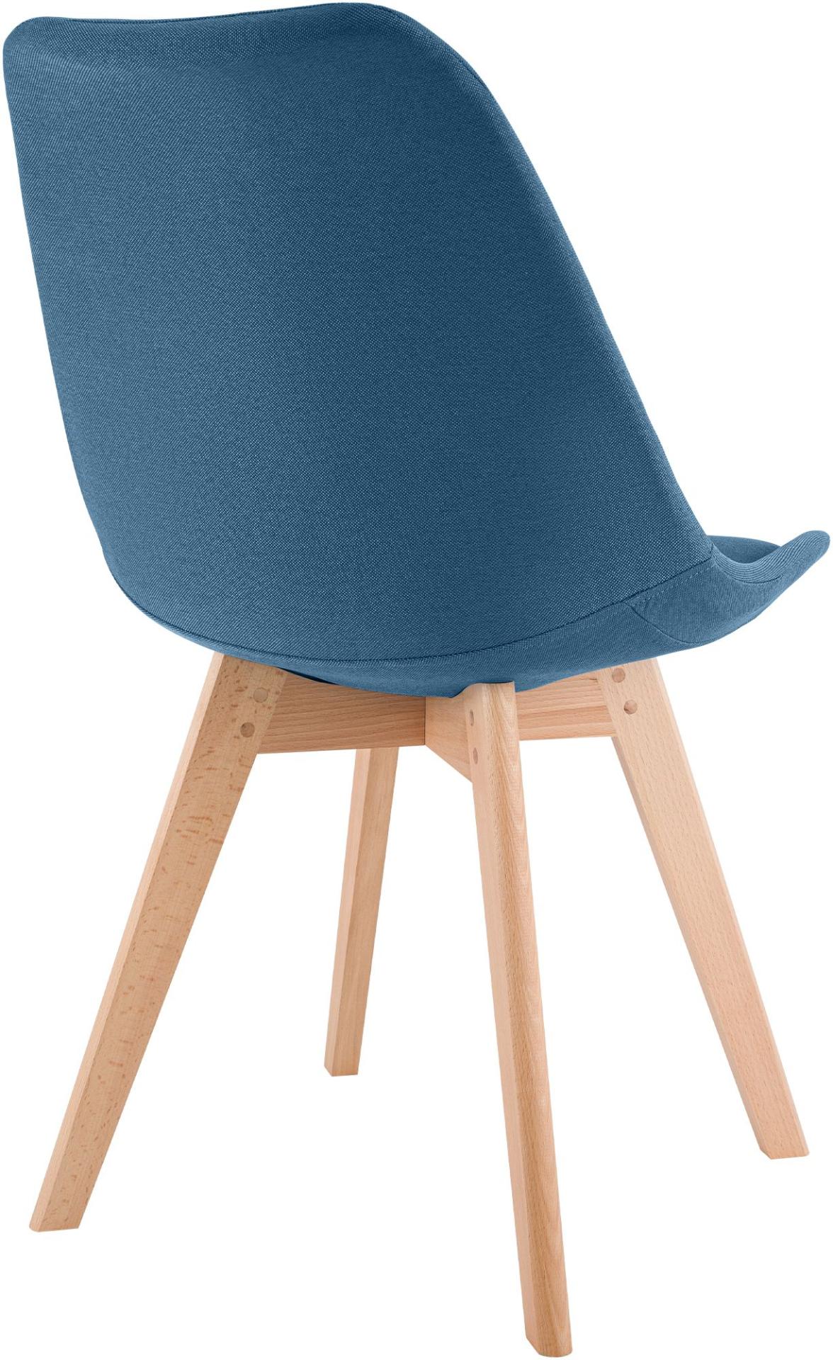 Eetkamerstoel Linares blauw,Stof blau