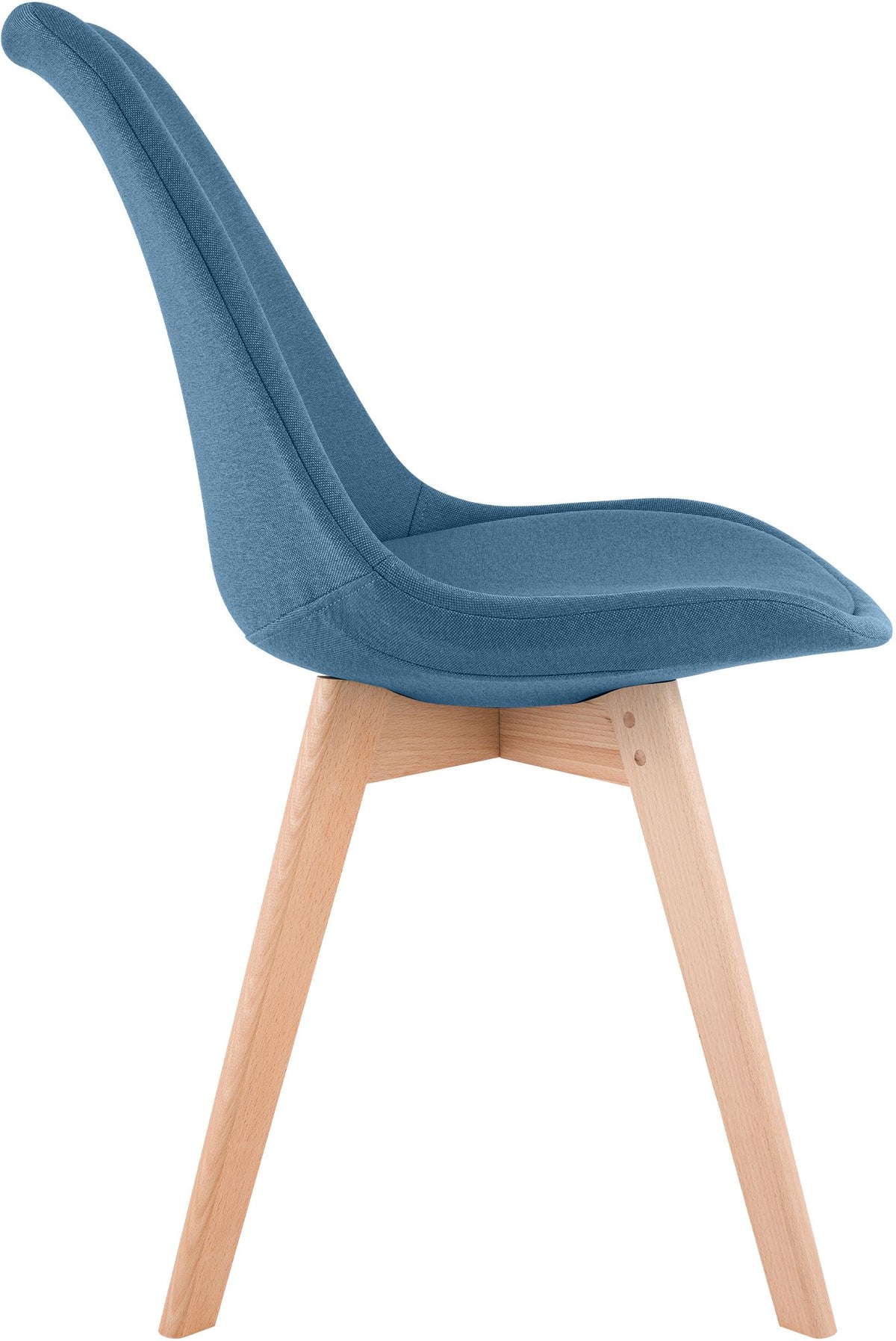 Eetkamerstoel Linares blauw,Stof blau