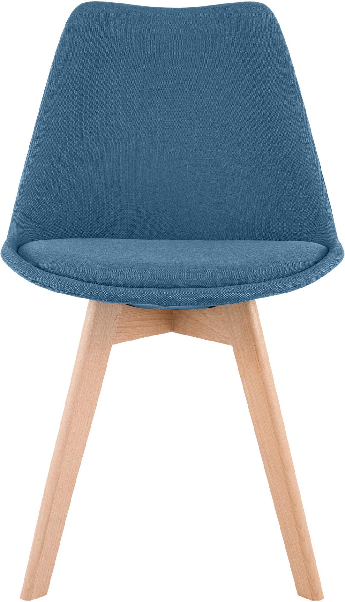 4er Set Stuhl Linares Stoff blau