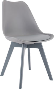 Eetkamerstoel Linares grijs/grijs,Kunststof grau/grau
