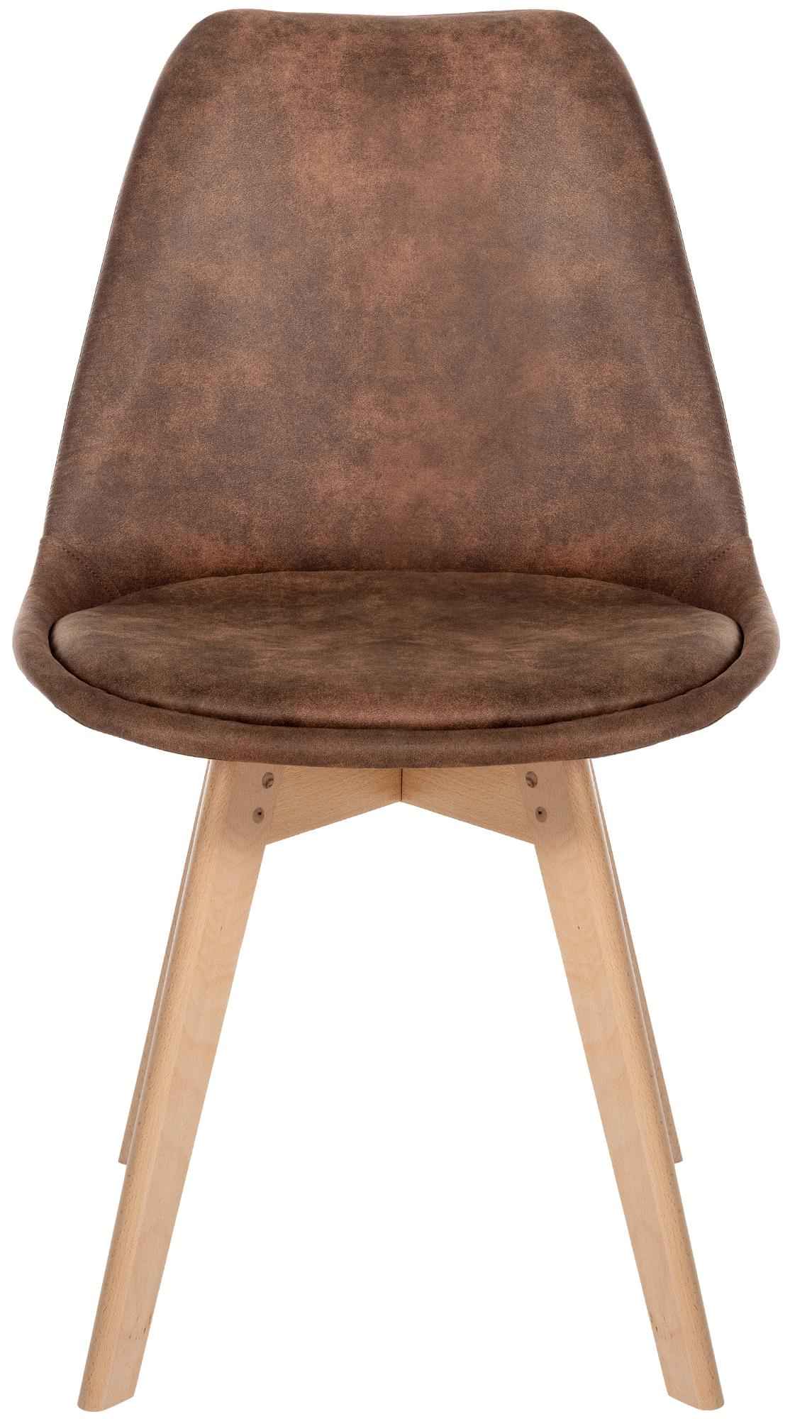 Eetkamerstoel Linares bruin,Kunstleer braun