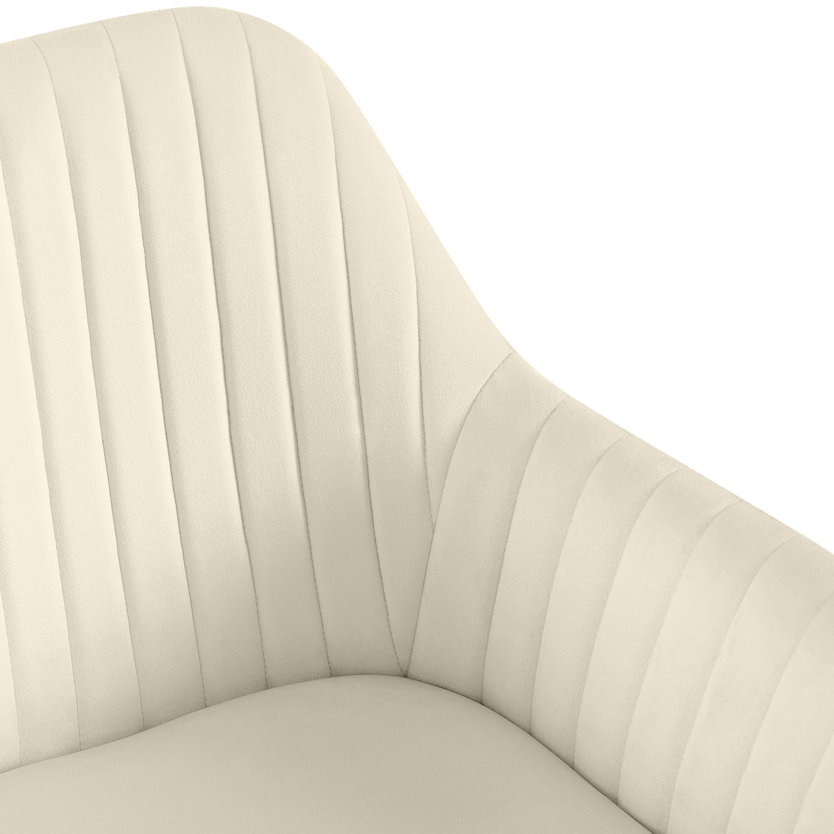 Set van 2 Eetkamerstoelen Novanis creme,Fluweel creme