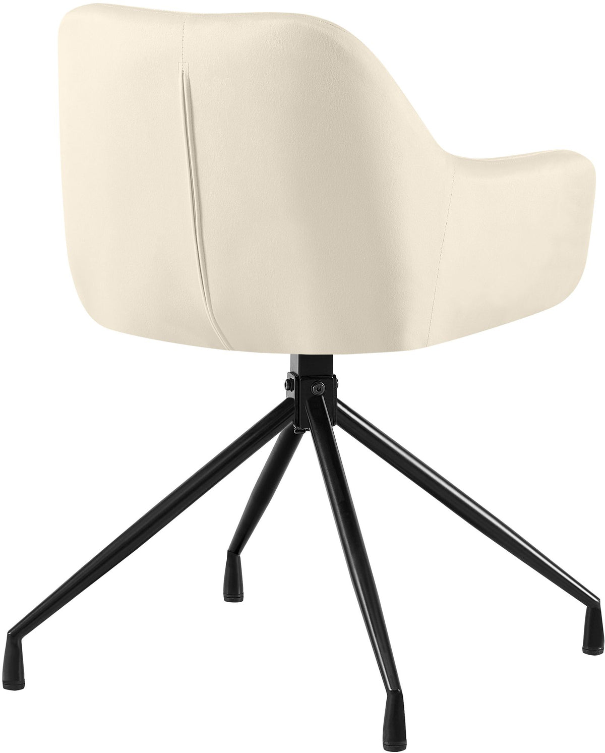 Set van 2 Eetkamerstoelen Novanis creme,Fluweel creme