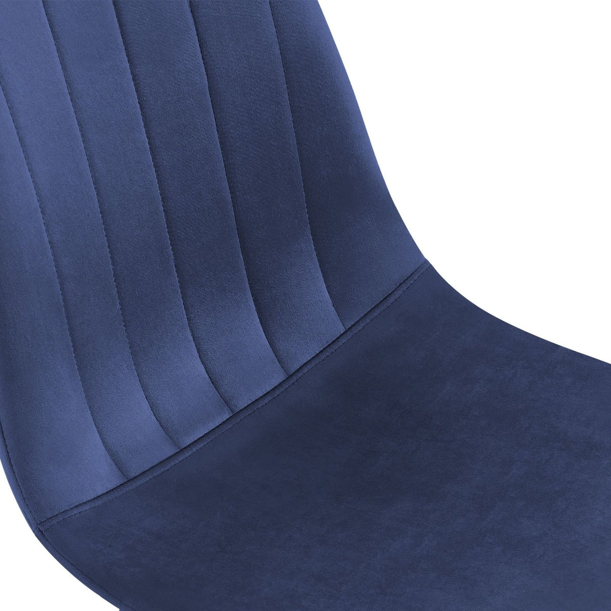 Set van 4 eetkamerstoelen Baxter fluweel blauw blau