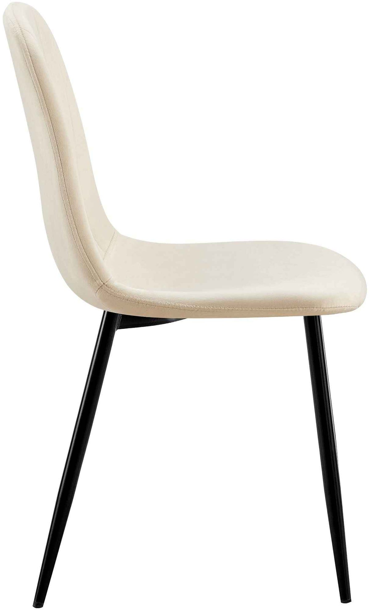Eetkamerstoel Baxter fluweel creme creme