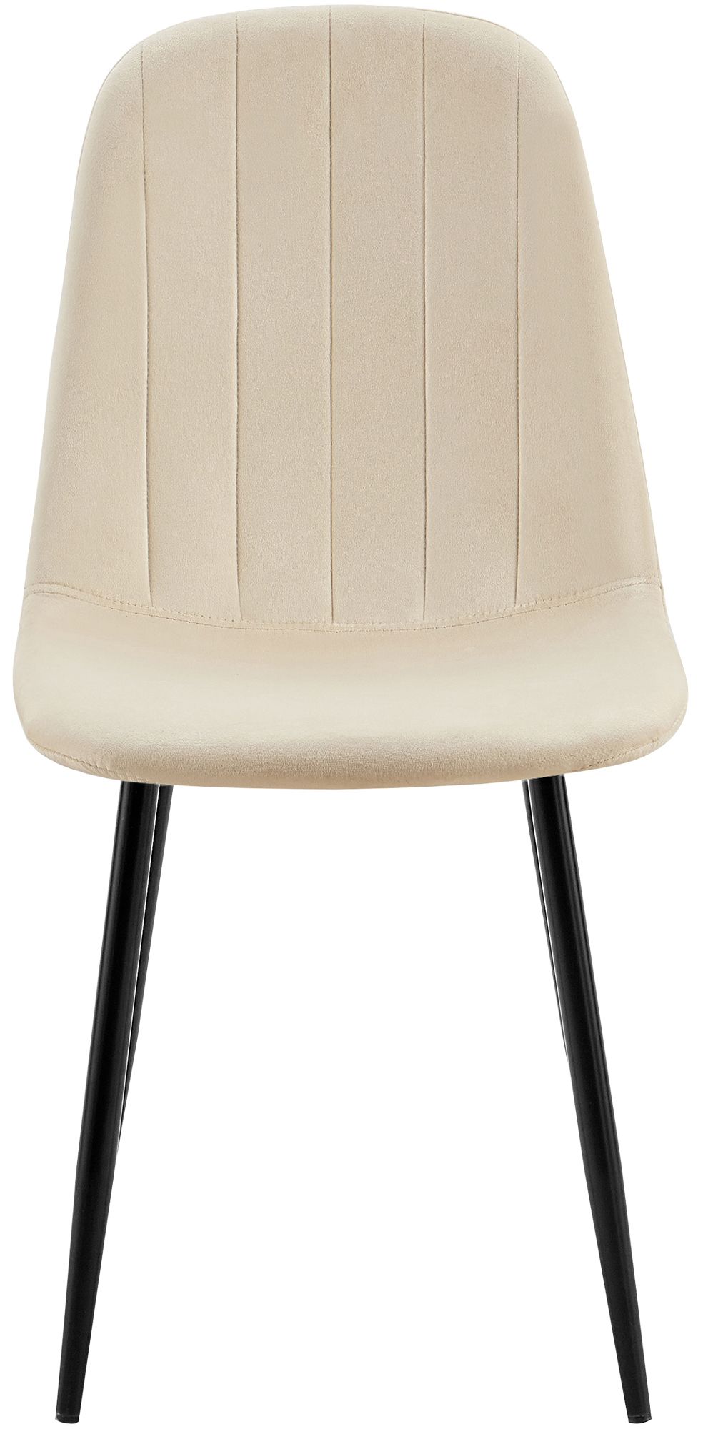 Set van 4 eetkamerstoelen Baxter fluweel creme creme