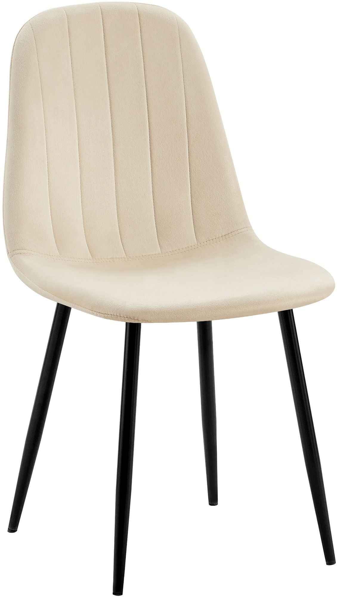 Eetkamerstoel Baxter fluweel creme creme