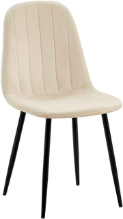 Eetkamerstoel Baxter fluweel creme creme