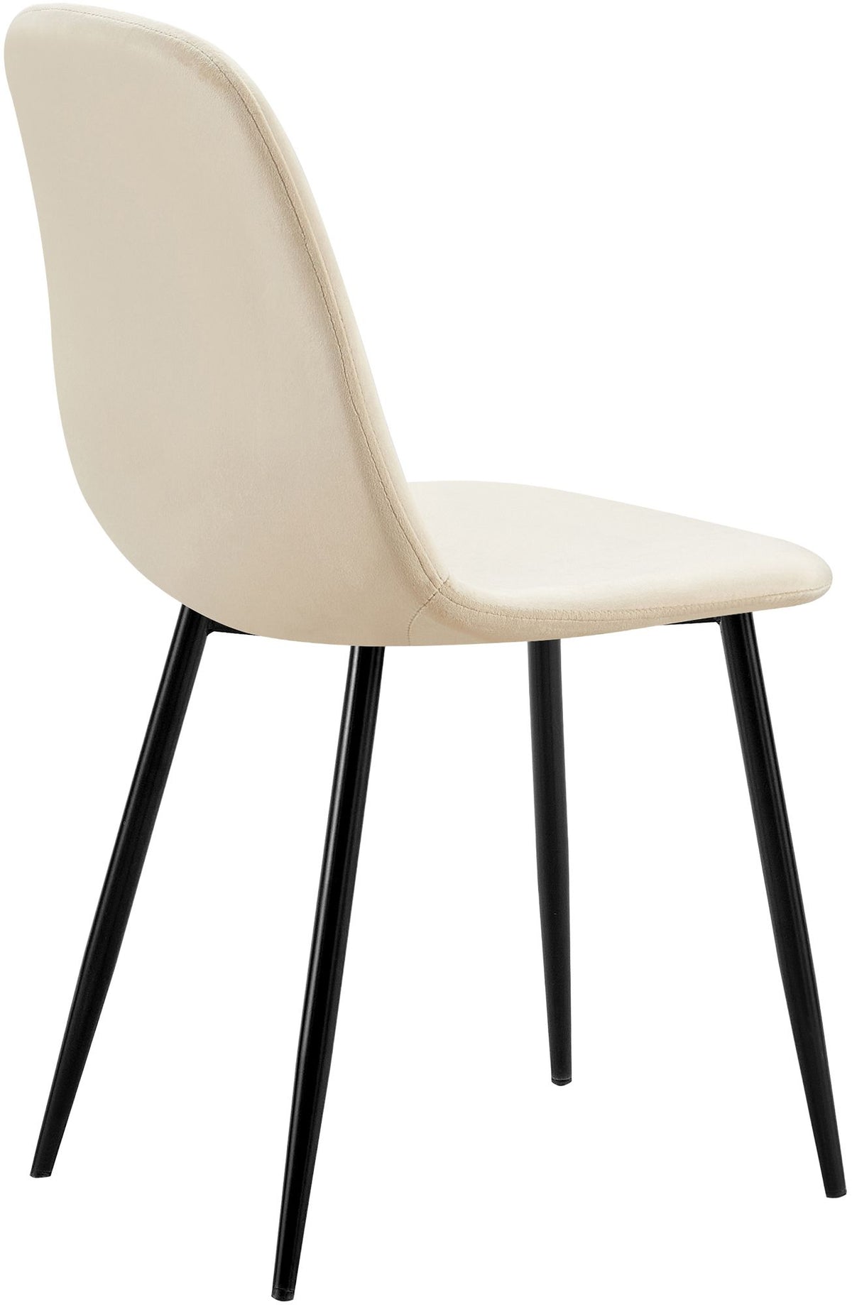 Set van 4 eetkamerstoelen Baxter fluweel creme creme