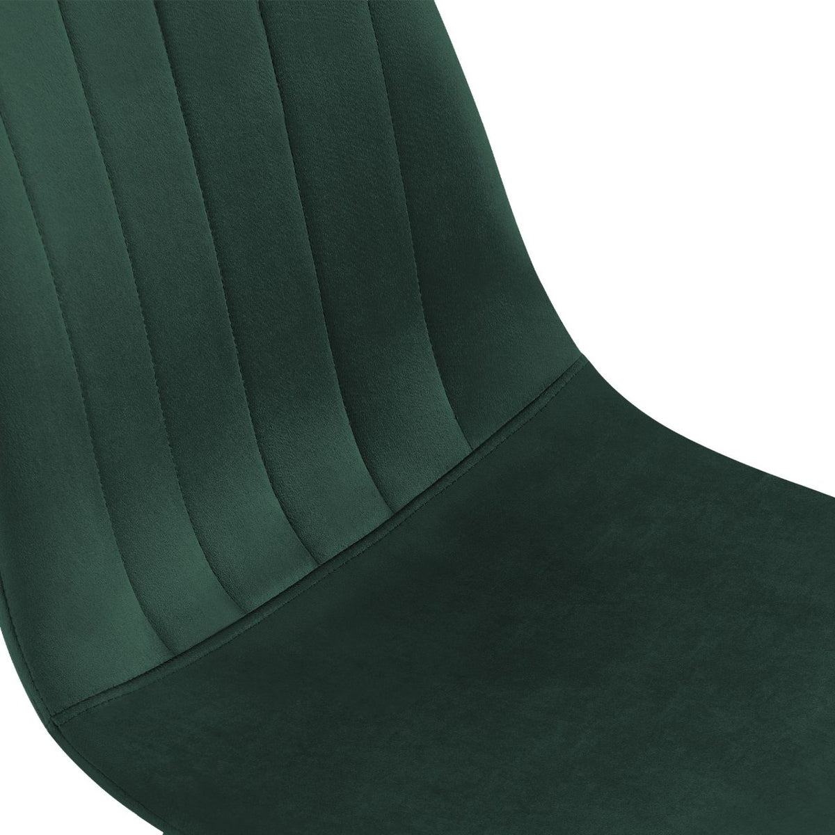 Set van 4 eetkamerstoelen Baxter fluweel groen grün