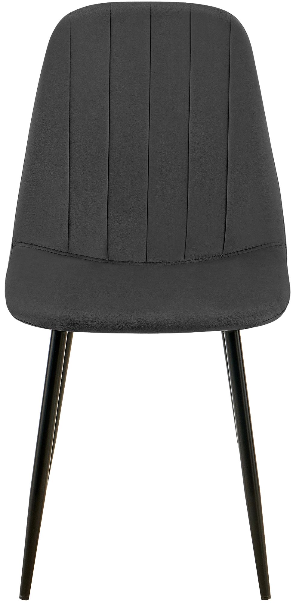 Set van 4 eetkamerstoelen Baxter fluweel donkergrijs dunkelgrau