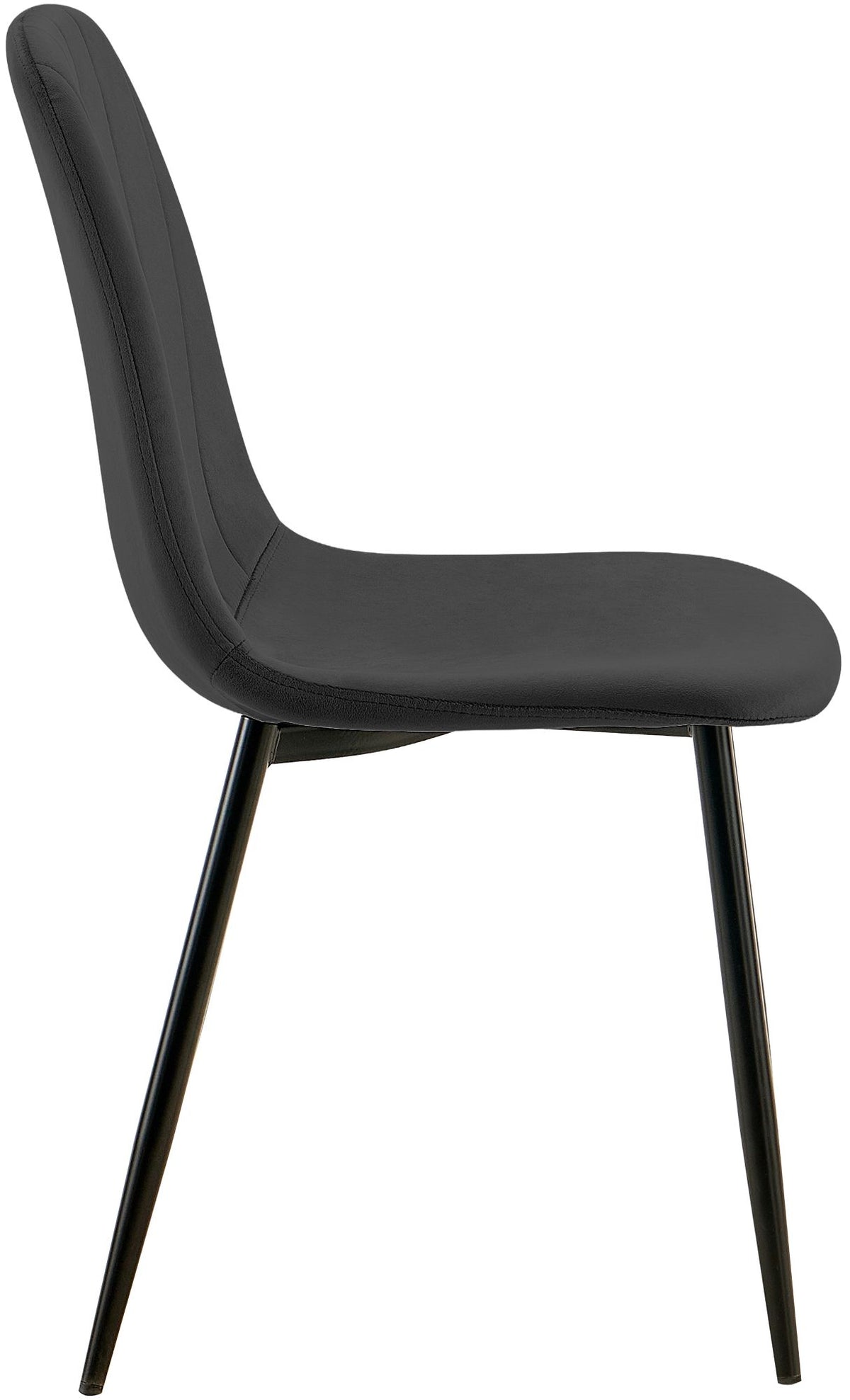Set van 4 eetkamerstoelen Baxter fluweel donkergrijs dunkelgrau