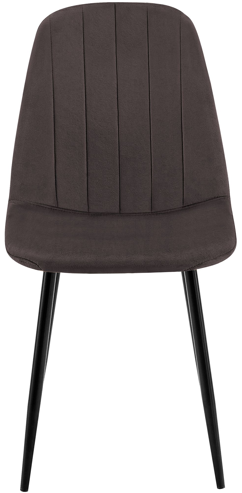 Set van 4 eetkamerstoelen Baxter fluweel bruin braun
