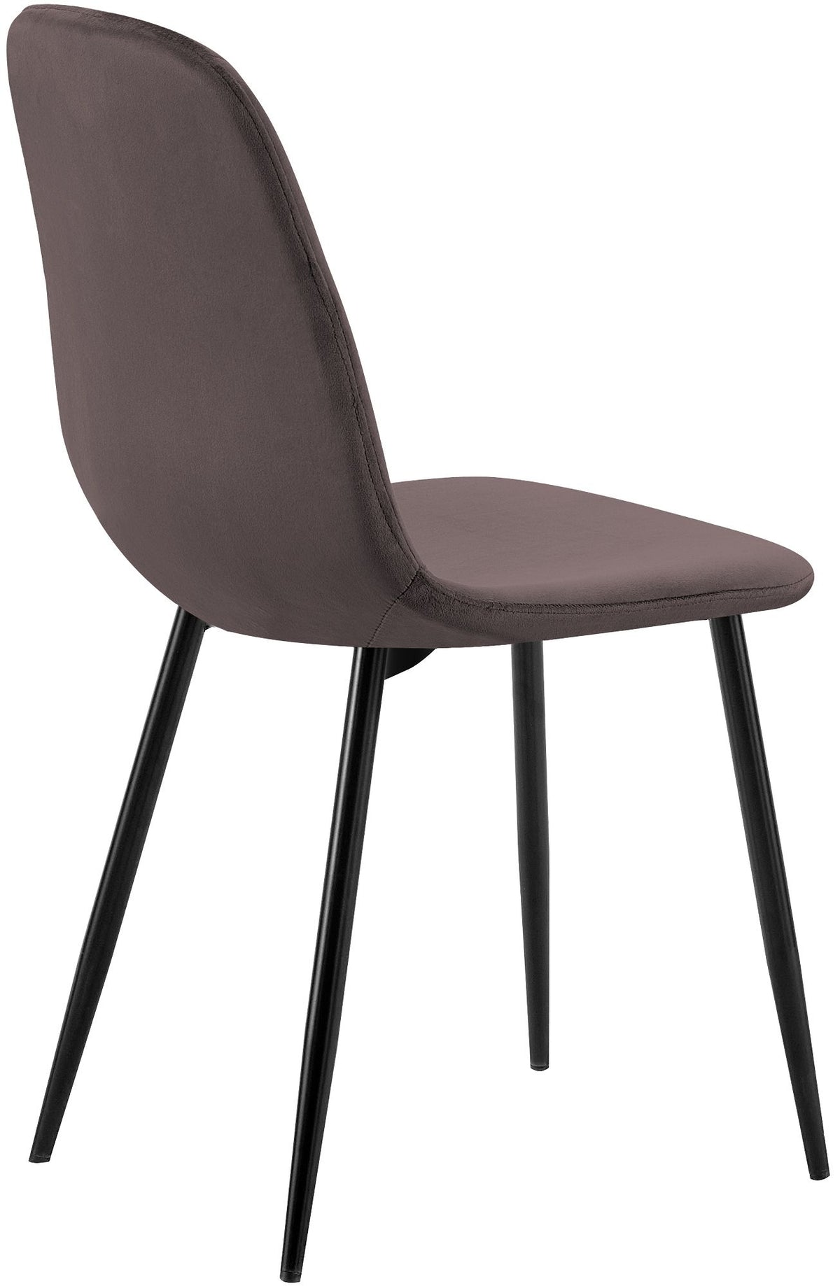 Set van 4 eetkamerstoelen Baxter fluweel bruin braun