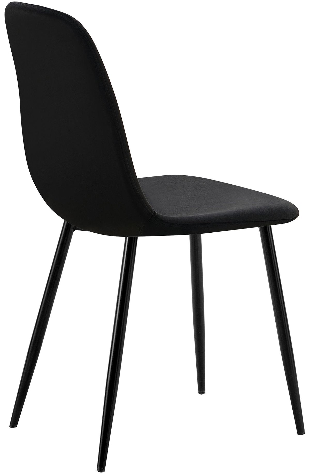 Set van 4 eetkamerstoelen Baxter fluweel zwart schwarz