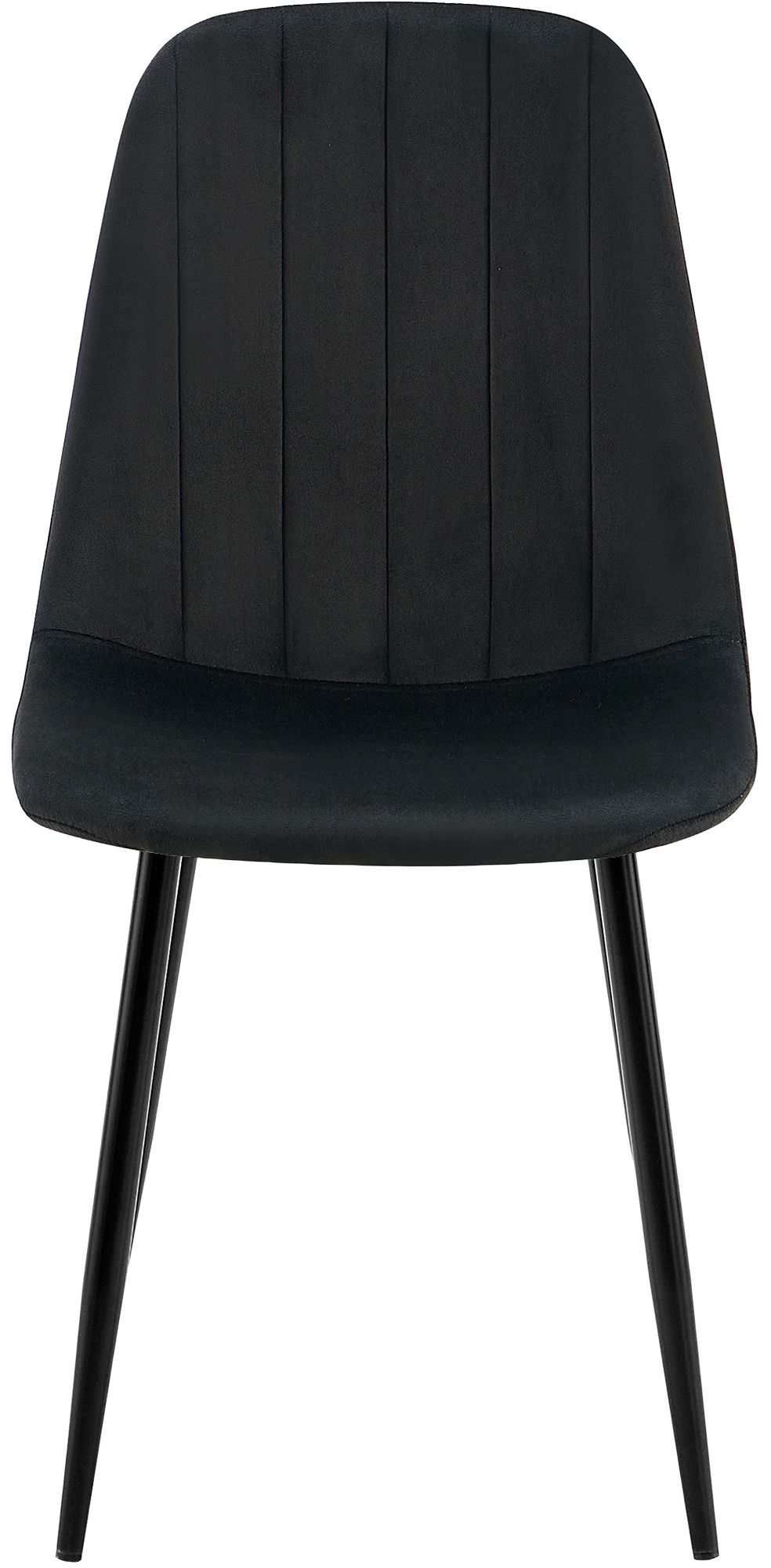 Set van 4 eetkamerstoelen Baxter fluweel zwart schwarz