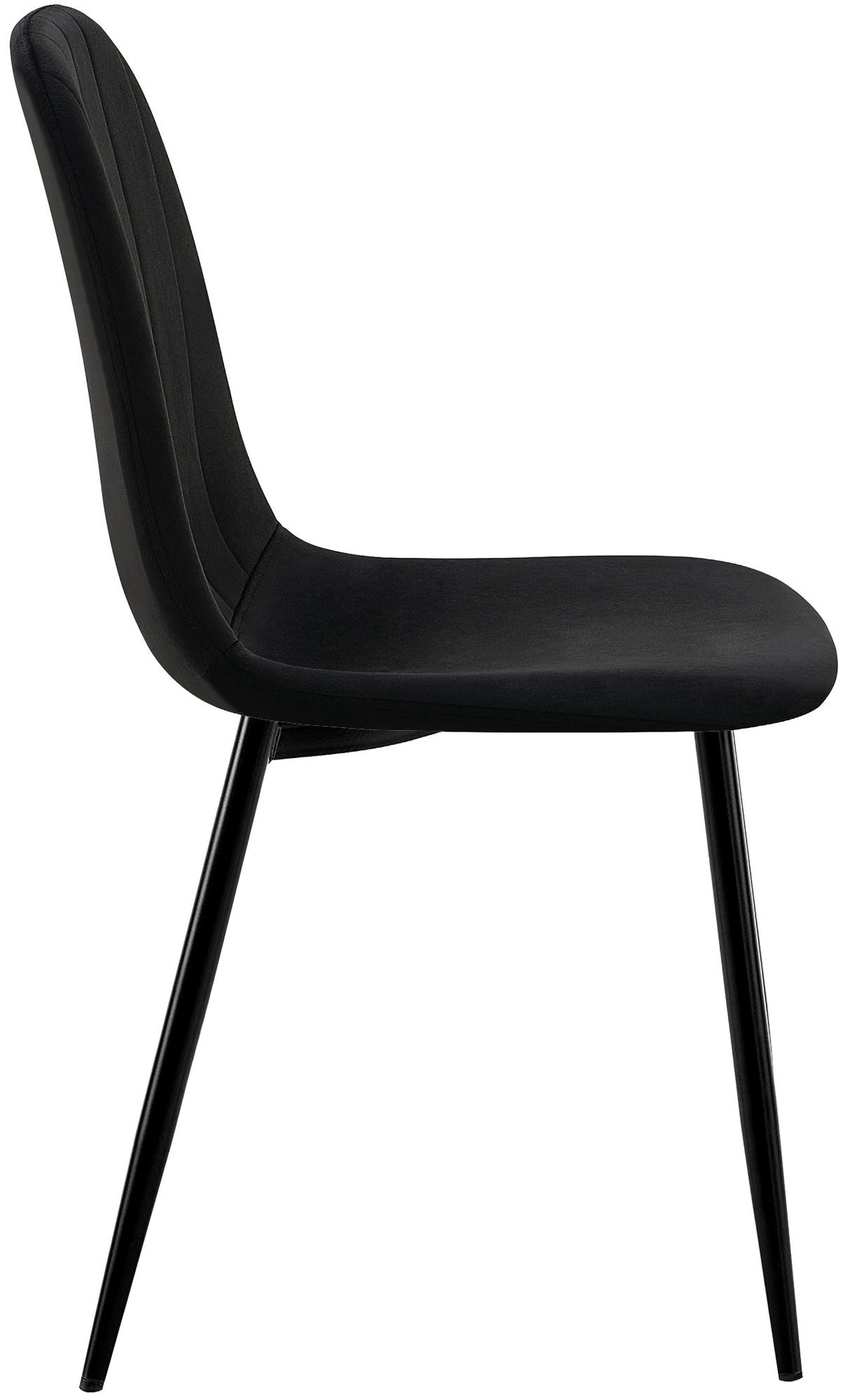 Set van 4 eetkamerstoelen Baxter fluweel zwart schwarz