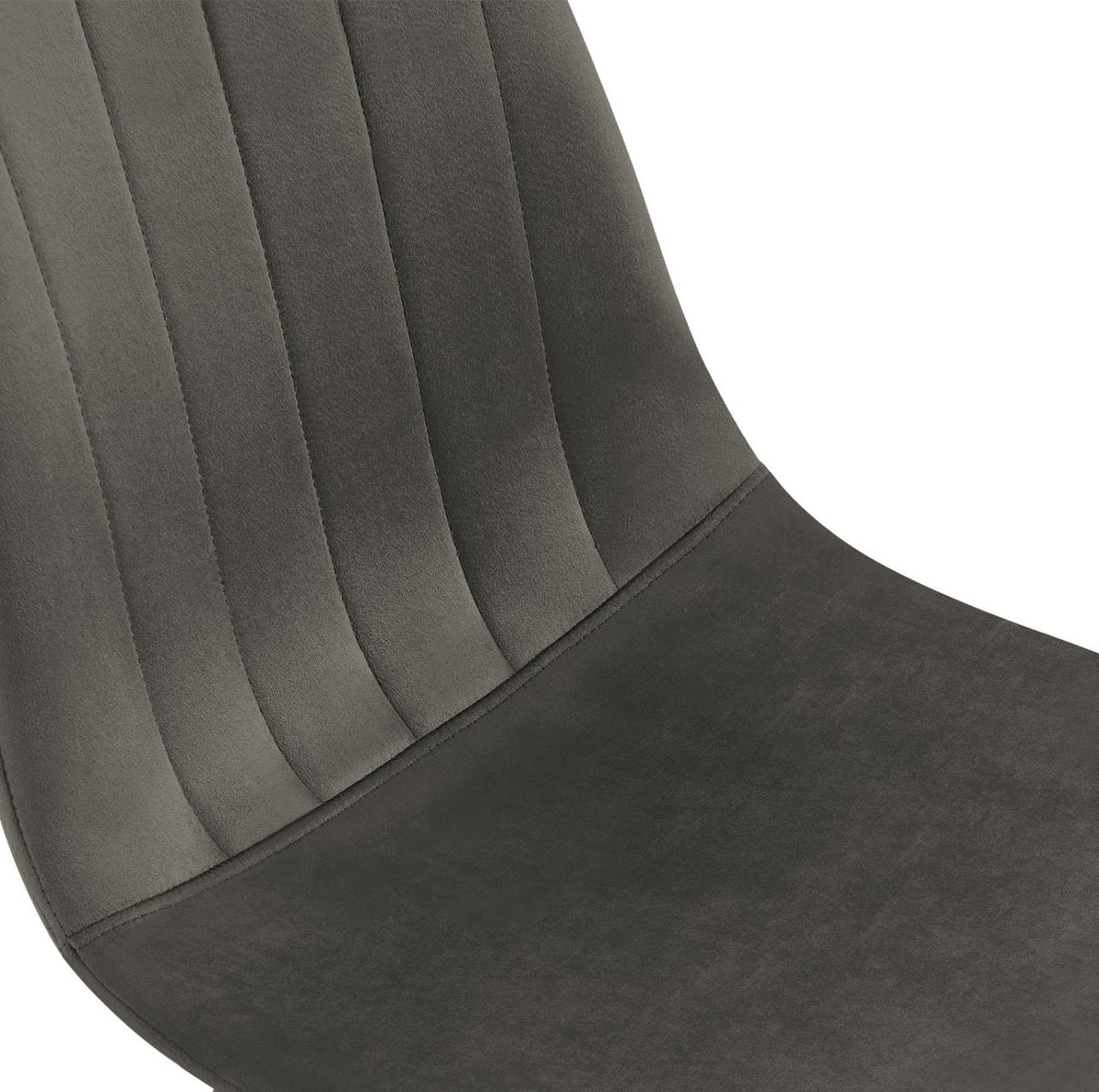 Set van 4 eetkamerstoelen Baxter fluweel antraciet anthrazit