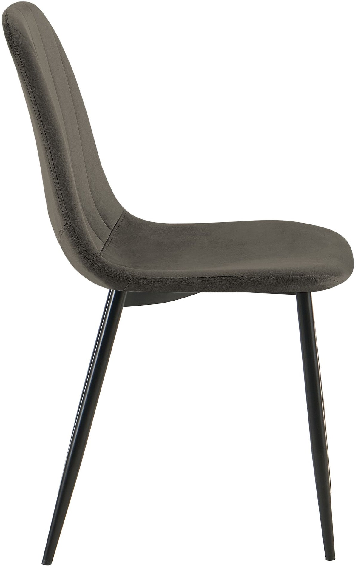 Set van 4 eetkamerstoelen Baxter fluweel antraciet anthrazit