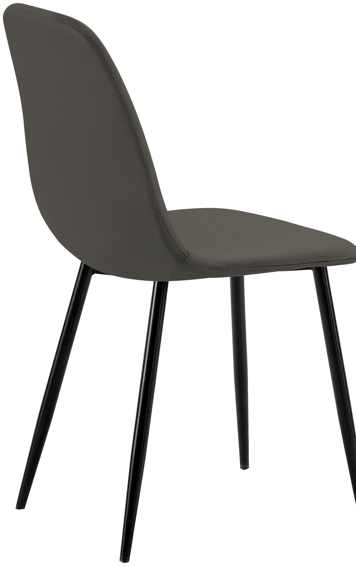 Set van 4 eetkamerstoelen Baxter fluweel antraciet anthrazit
