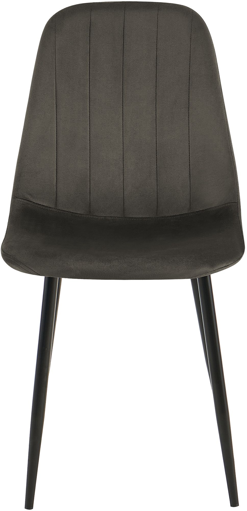 Set van 4 eetkamerstoelen Baxter fluweel antraciet anthrazit