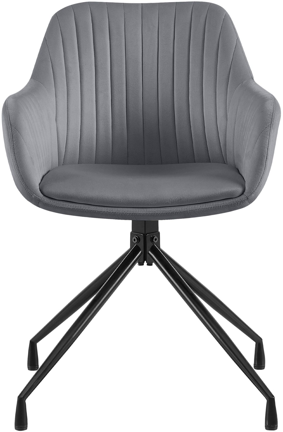 Set van 2 Eetkamerstoelen Novanis donkergrijs,Fluweel dunkelgrau