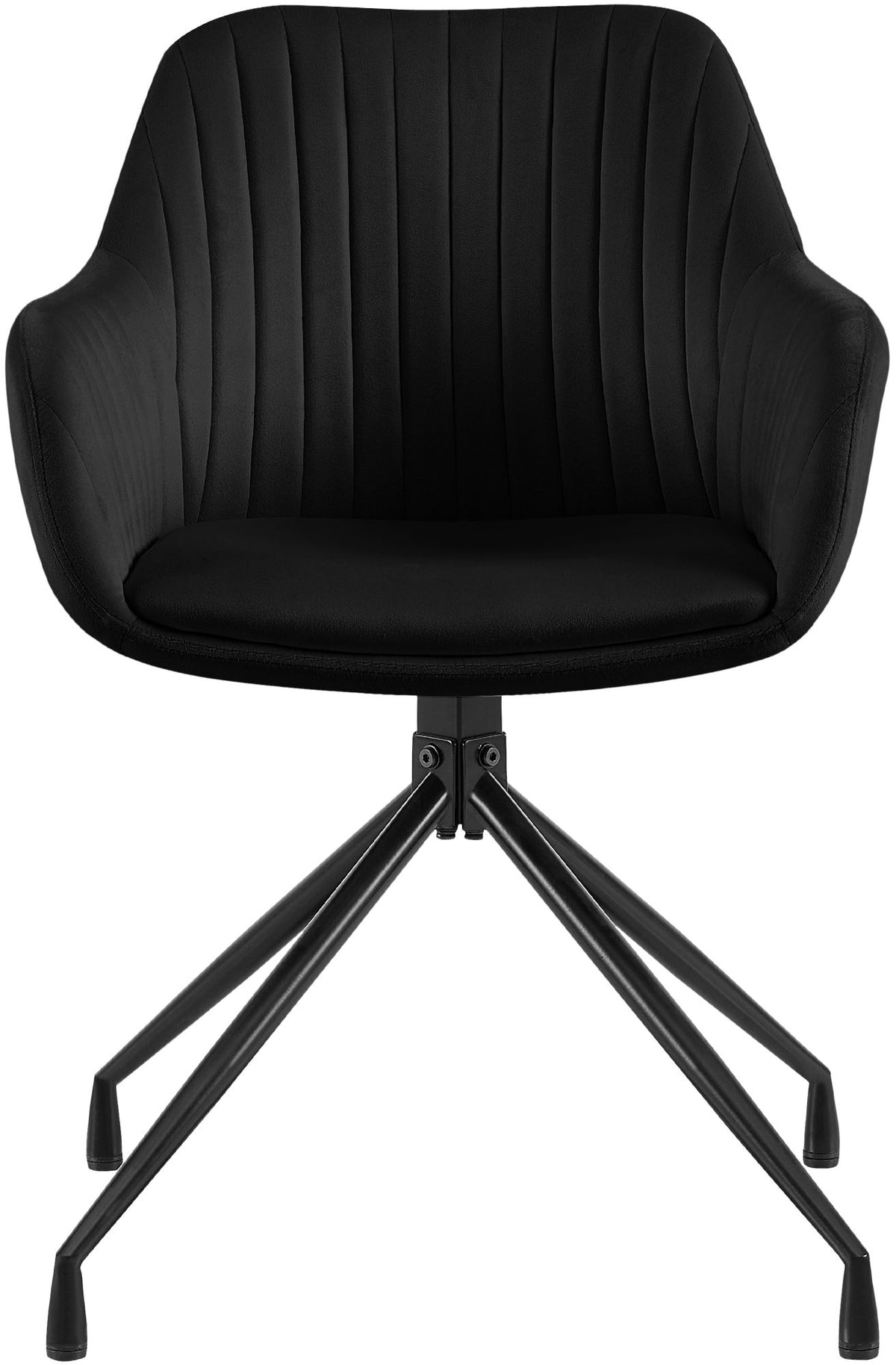 Set van 2 Eetkamerstoelen Novanis zwart,Fluweel schwarz