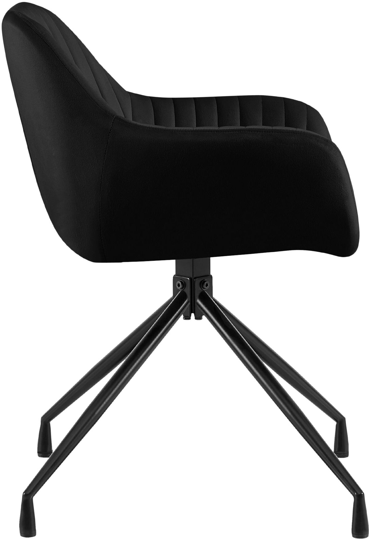 Set van 2 Eetkamerstoelen Novanis zwart,Fluweel schwarz