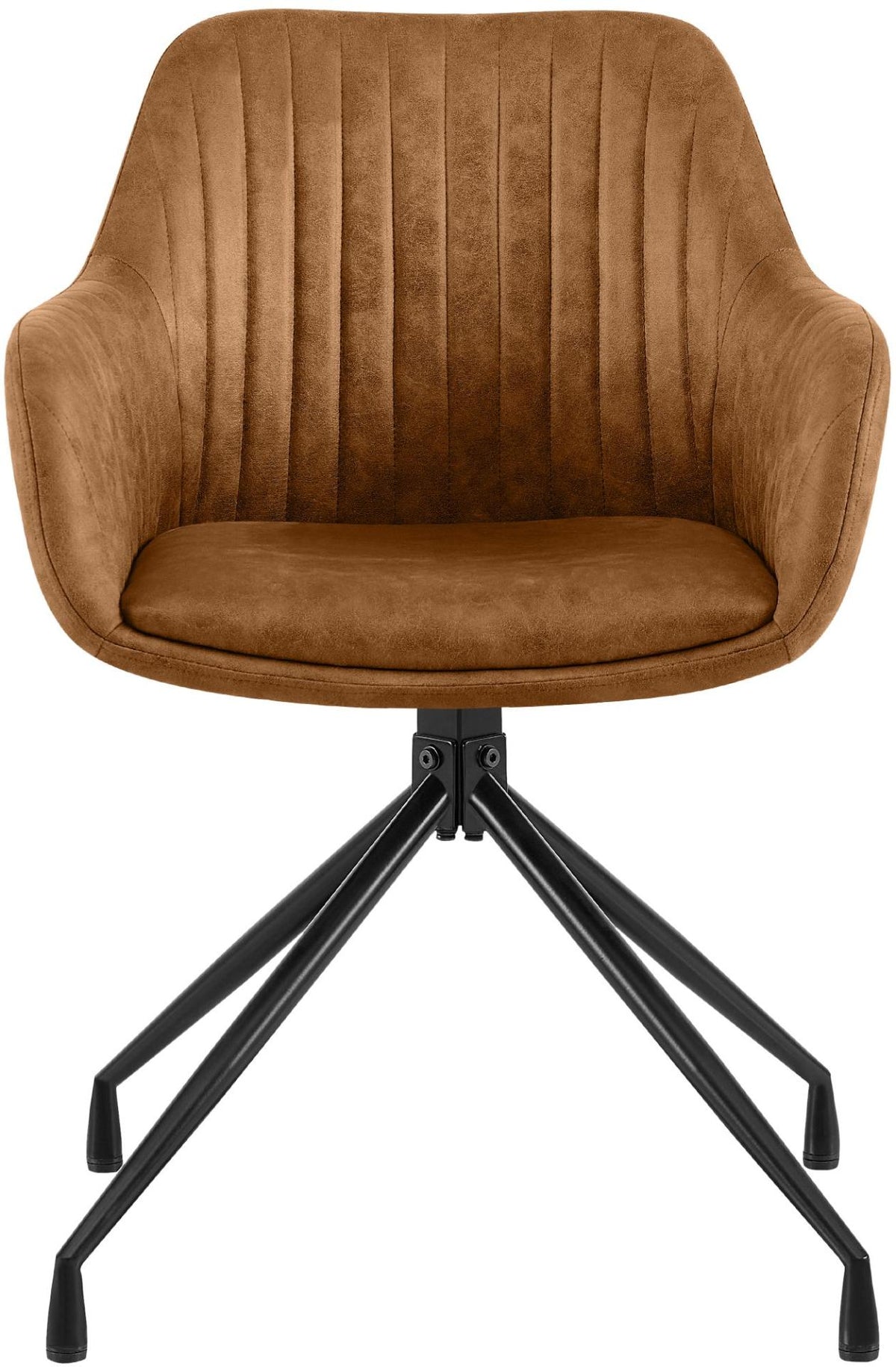 Set van 2 Eetkamerstoelen Novanis licht bruin,Vintage kunstleer hellbraun