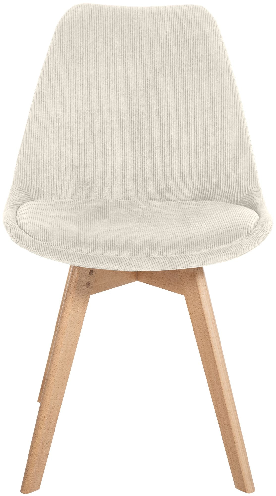 Eetkamerstoel Linares beige,Ribstof beige
