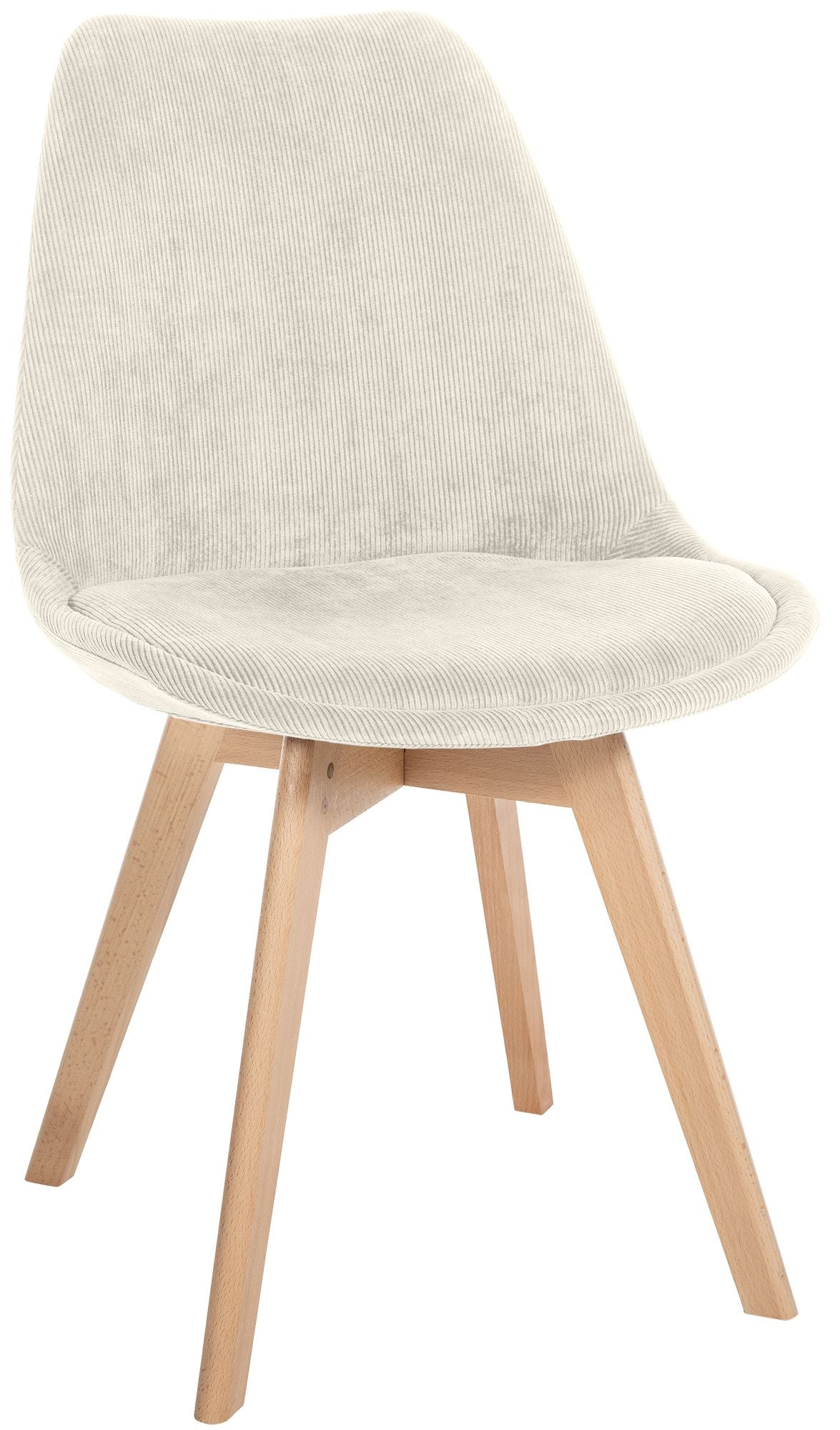 Eetkamerstoel Linares beige,Ribstof beige