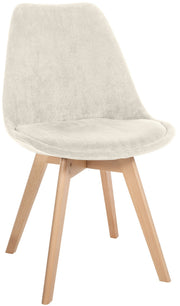 Eetkamerstoel Linares beige,Ribstof beige