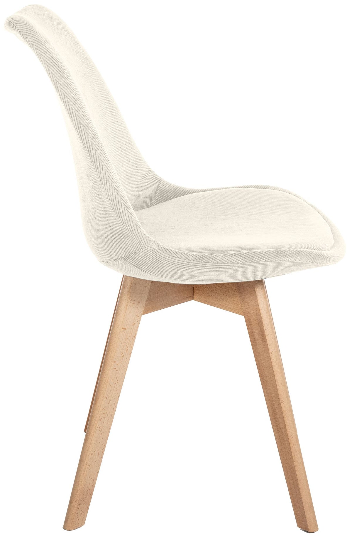 Eetkamerstoel Linares beige,Ribstof beige