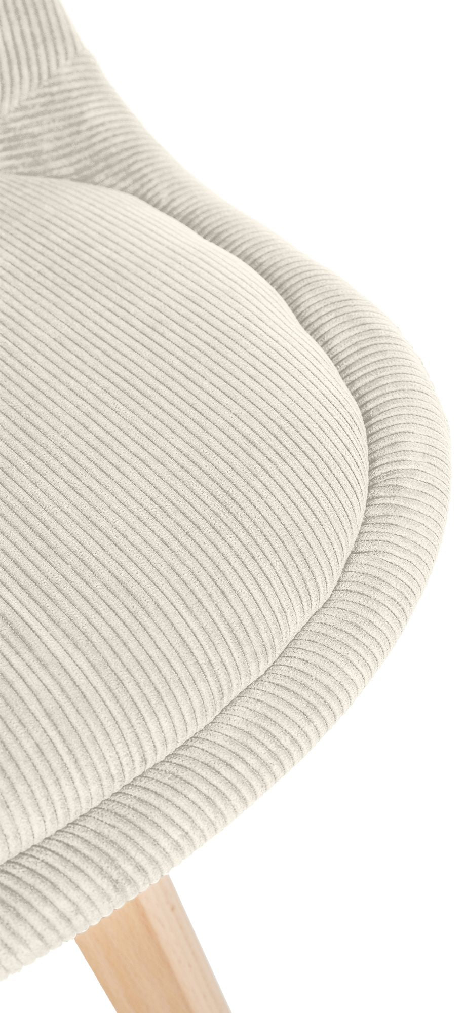 Eetkamerstoel Linares beige,Ribstof beige