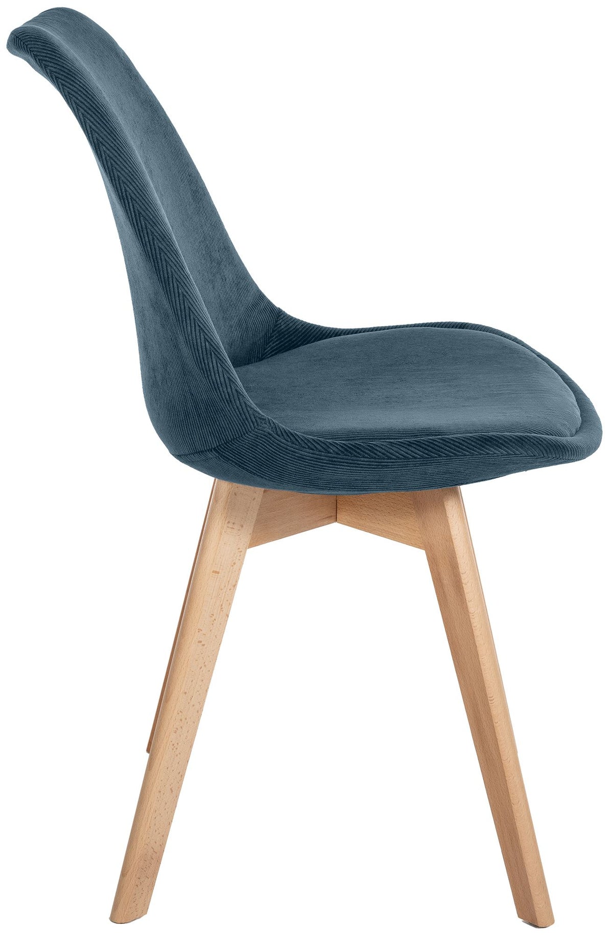 4er Set Stuhl Linares Cord dunkelblau