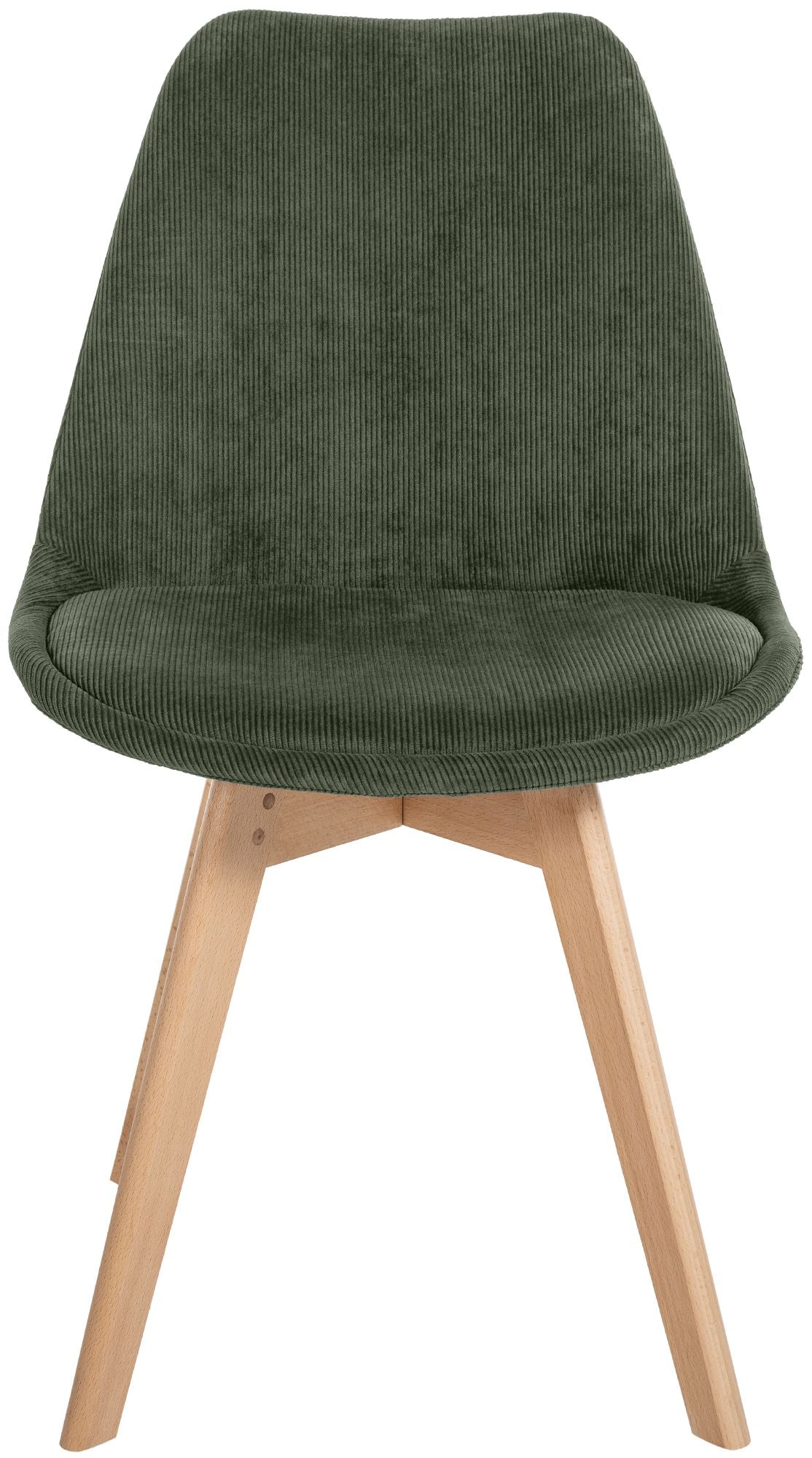 4er Set Stuhl Linares Cord grün