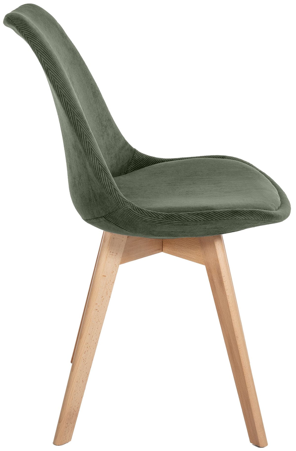 4er Set Stuhl Linares Cord grün