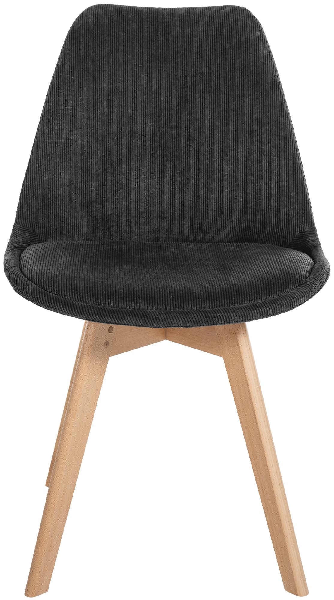 4er Set Stuhl Linares Cord anthrazit