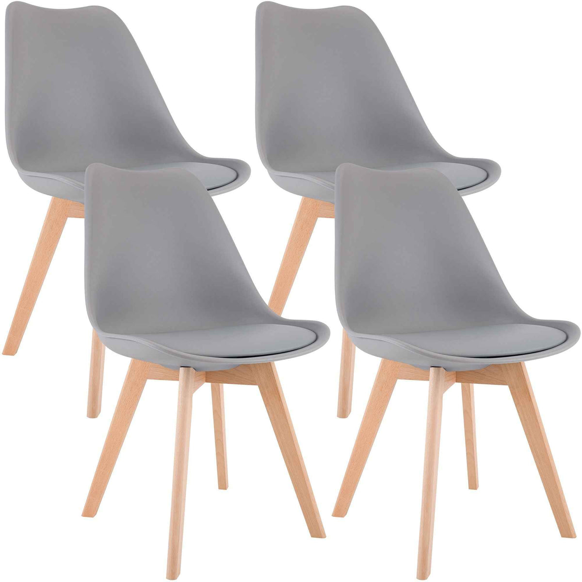 4er Set Stuhl Linares grau