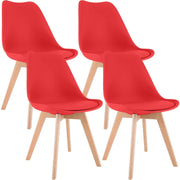 4er Set Stuhl Linares rot