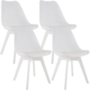 4er Set Stuhl Linares Kunststoff weiß/weiß