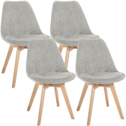 4er Set Stuhl Linares Cord grau