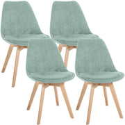 4er Set Stuhl Linares Cord türkis