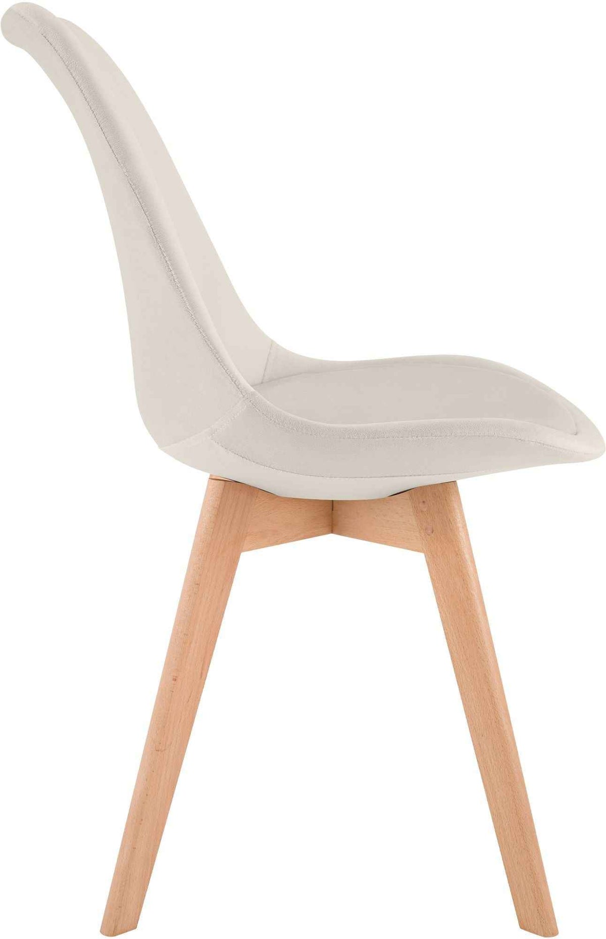 4er Set Stuhl Linares Samt beige