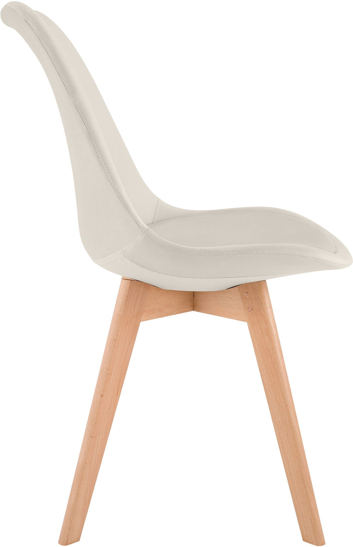Eetkamerstoel Linares beige,Fluweel beige